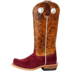 Kids Anderson Bean Red Roughout Tooled Top Cowboy Boot -Ariat Sales Store ABK7924 3