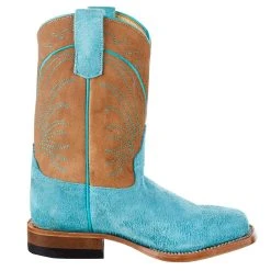 Anderson Bean Kids Blue Roughout Brown Top Cowboy Boot -Ariat Sales Store ABK7933 5