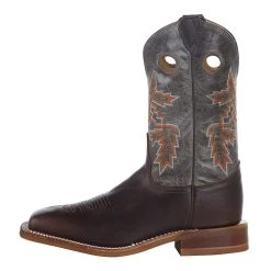 Justin Boots Mens Bender Silver Blue Cowhide With Brown Square Toe Boot 7 Justin Boots Mens Bender Silver Blue Cowhide With Brown Square Toe Boot -Ariat Sales Store BR5349 3