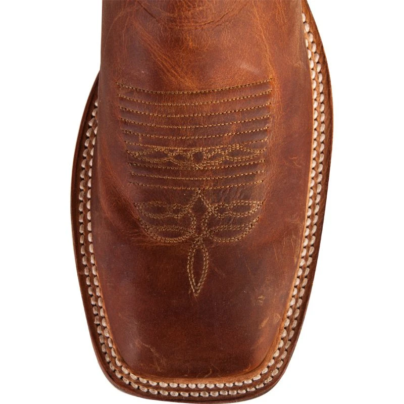 Justin Boots Men's Bent Rail Distressed Cognac Cowboy Boots 2 Justin Boots Men's Bent Rail Distressed Cognac Cowboy Boots - Image 2