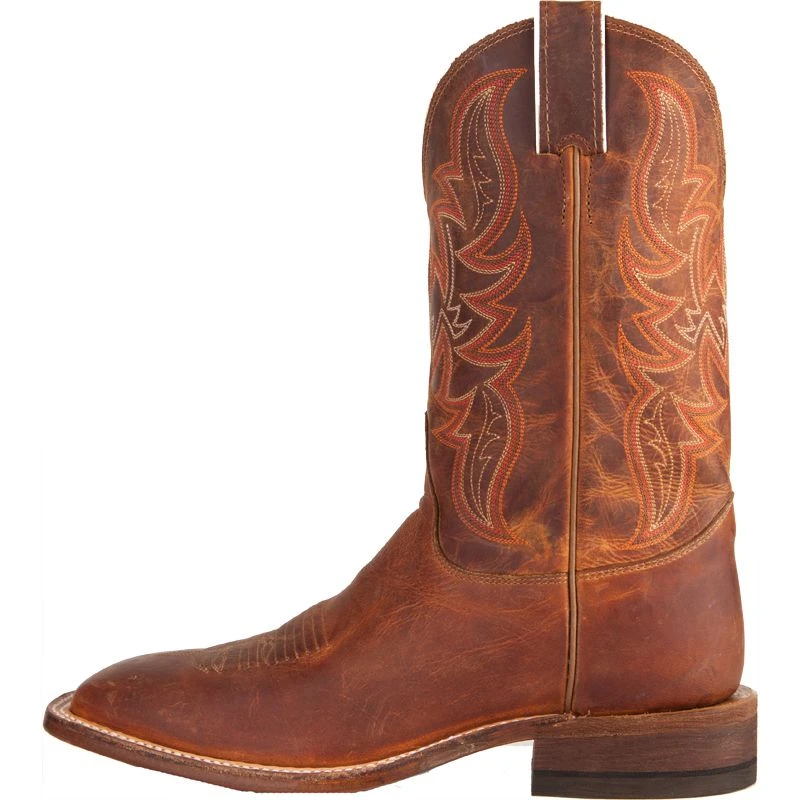 Justin Boots Men's Bent Rail Distressed Cognac Cowboy Boots 3 Justin Boots Men's Bent Rail Distressed Cognac Cowboy Boots - Image 3