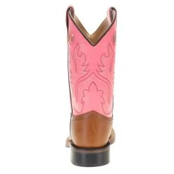 Old West Childrens Tan Canyon Pink Top Square Toe Boot -Ariat Sales Store BSC1839 PG 60 7668