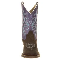 Old West Kids Purple Top Brown Foot Cowgirl Boots -Ariat Sales Store BSC1907 1