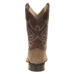 Old West Kids Burnt Red Waxy Top Brown Bull Hide Foot Cowboy Boot -Ariat Sales Store BSC1912 3