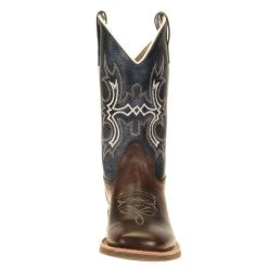 Old West Kids Wipe Out Blue Shaft Brown Foot Cowboy Boots -Ariat Sales Store BSC1914 11