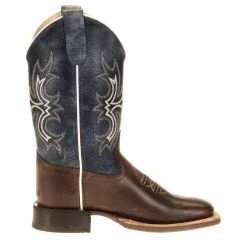Old West Youth Wipe Out Blue Shaft Brown Foot Cowboy Boots -Ariat Sales Store BSC1914 41