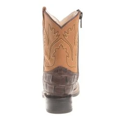 Old West Boys Toddler Brown Horn Back Gator Tan Canyon Cowboy Boots -Ariat Sales Store BSI1830 3