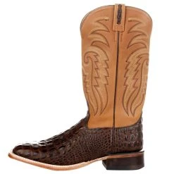 Old West Men's Old West Brown Horn Back Caiman Print 13in. Tan Top Square Toe Boot -Ariat Sales Store BSM1886 3