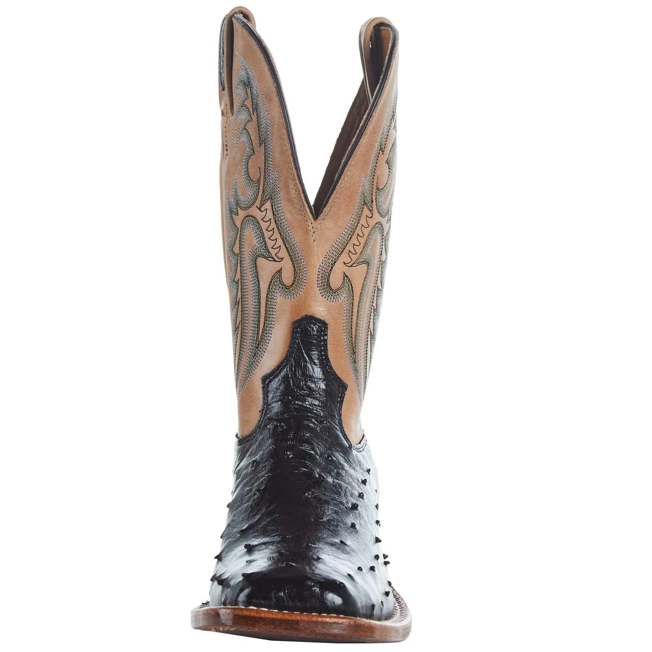 Tony Lama Men`s Black Full Quill 11in. Beige Top Boot 2 Tony Lama Men`s Black Full Quill 11in. Beige Top Boot - Image 2