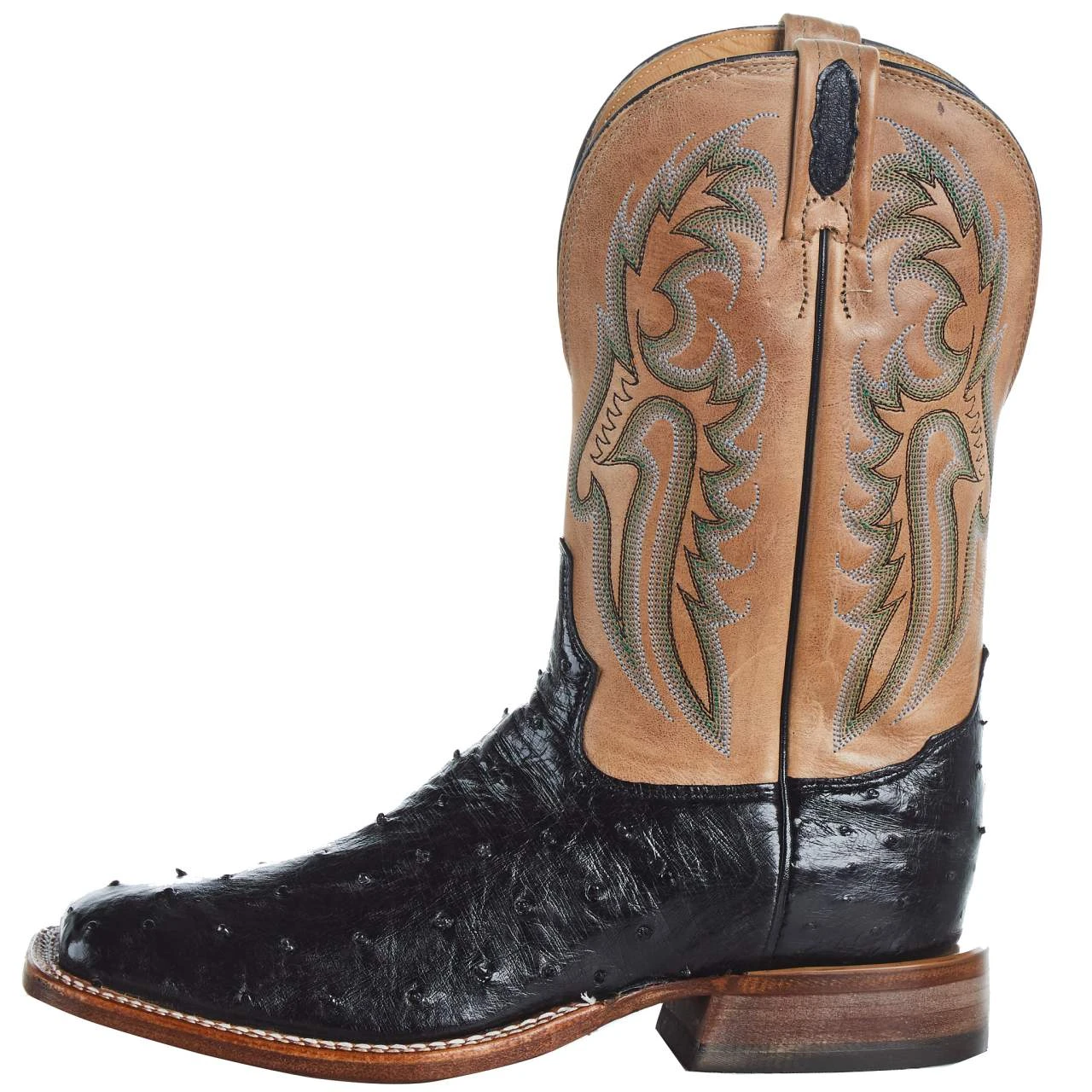 Tony Lama Men`s Black Full Quill 11in. Beige Top Boot 3 Tony Lama Men`s Black Full Quill 11in. Beige Top Boot - Image 3