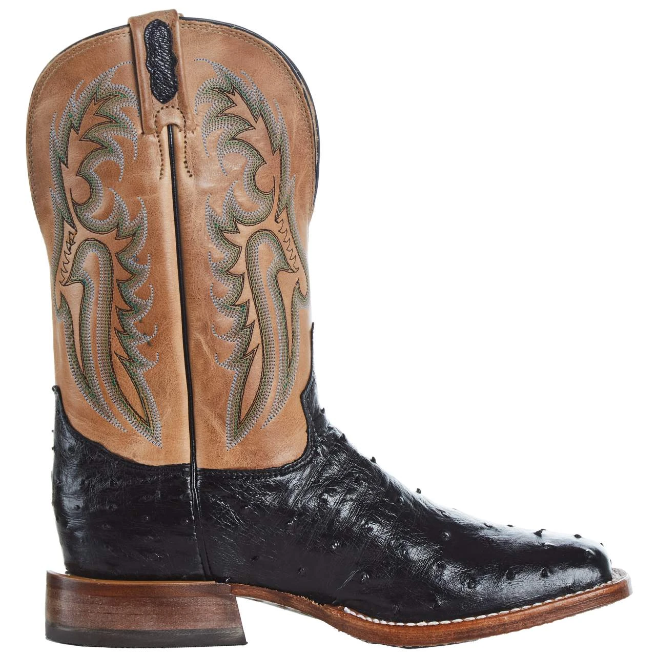 Tony Lama Men`s Black Full Quill 11in. Beige Top Boot 5 Tony Lama Men`s Black Full Quill 11in. Beige Top Boot - Image 5
