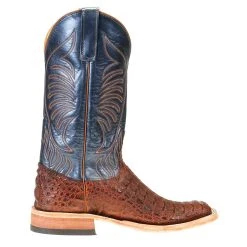 Anderson Bean Men's Rust Lux Hornback Caiman 13in. Regal Blue Luster Top Square Toe Boots -Ariat Sales Store HBCAIMAN R 4