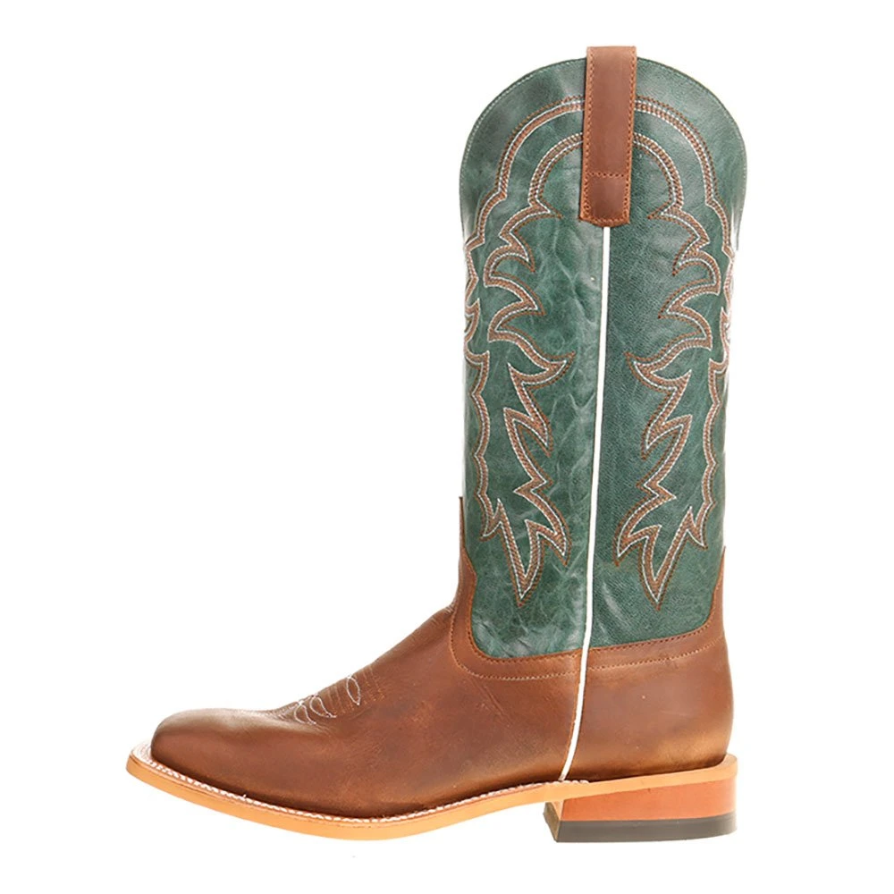 HorsePower Boots Men's Horse Power Sugared Honey 13in. Turquoise Vail Top Square Toe Cowboy Boot 3 HorsePower Boots Men's Horse Power Sugared Honey 13in. Turquoise Vail Top Square Toe Cowboy Boot - Image 3