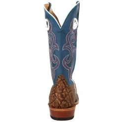 Horsepower Men's Cognac Elephant Print 13in. Sugared Blue Jeans Top Boot 10 Horsepower Men's Cognac Elephant Print 13in. Sugared Blue Jeans Top Boot -Ariat Sales Store HP1859 4