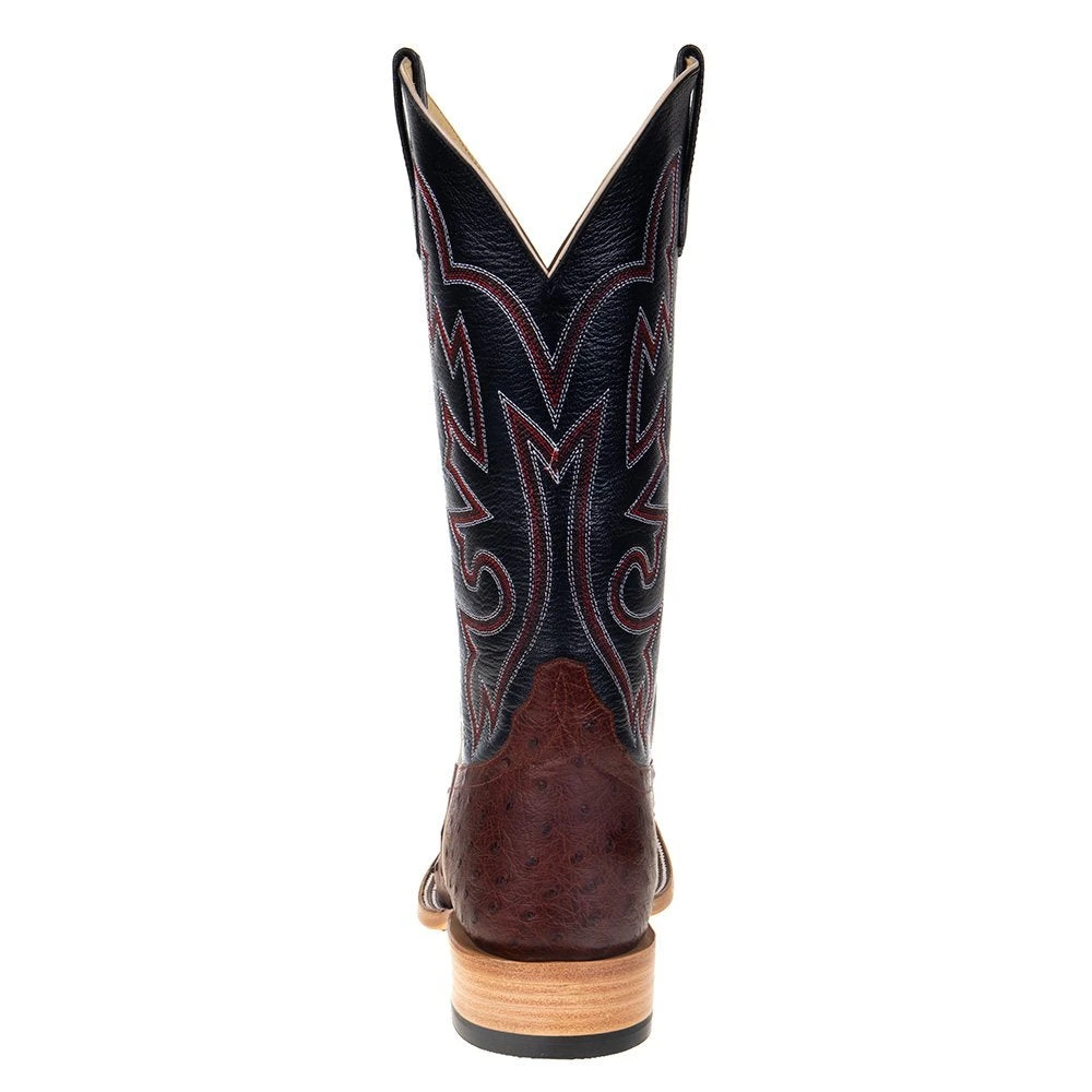 Horsepower Men's Brandy Lux Full Quill Ostrich 13in Black Top Square Toe Boots 4 Horsepower Men's Brandy Lux Full Quill Ostrich 13in Black Top Square Toe Boots - Image 4