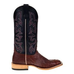 Horsepower Men's Brandy Lux Full Quill Ostrich 13in Black Top Square Toe Boots 10 Horsepower Men's Brandy Lux Full Quill Ostrich 13in Black Top Square Toe Boots -Ariat Sales Store HP8015 4