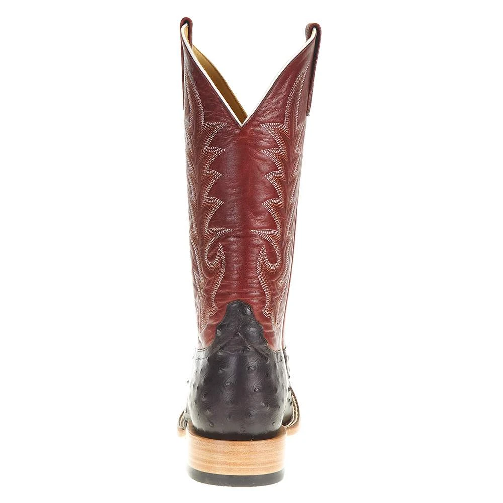 Horsepower Boots Men's Horsepower Top Hand Nicotine Lux Full Quill Ostrich 13in. Red Sinsation Top Boot 4 Horsepower Boots Men's Horsepower Top Hand Nicotine Lux Full Quill Ostrich 13in. Red Sinsation Top Boot - Image 4