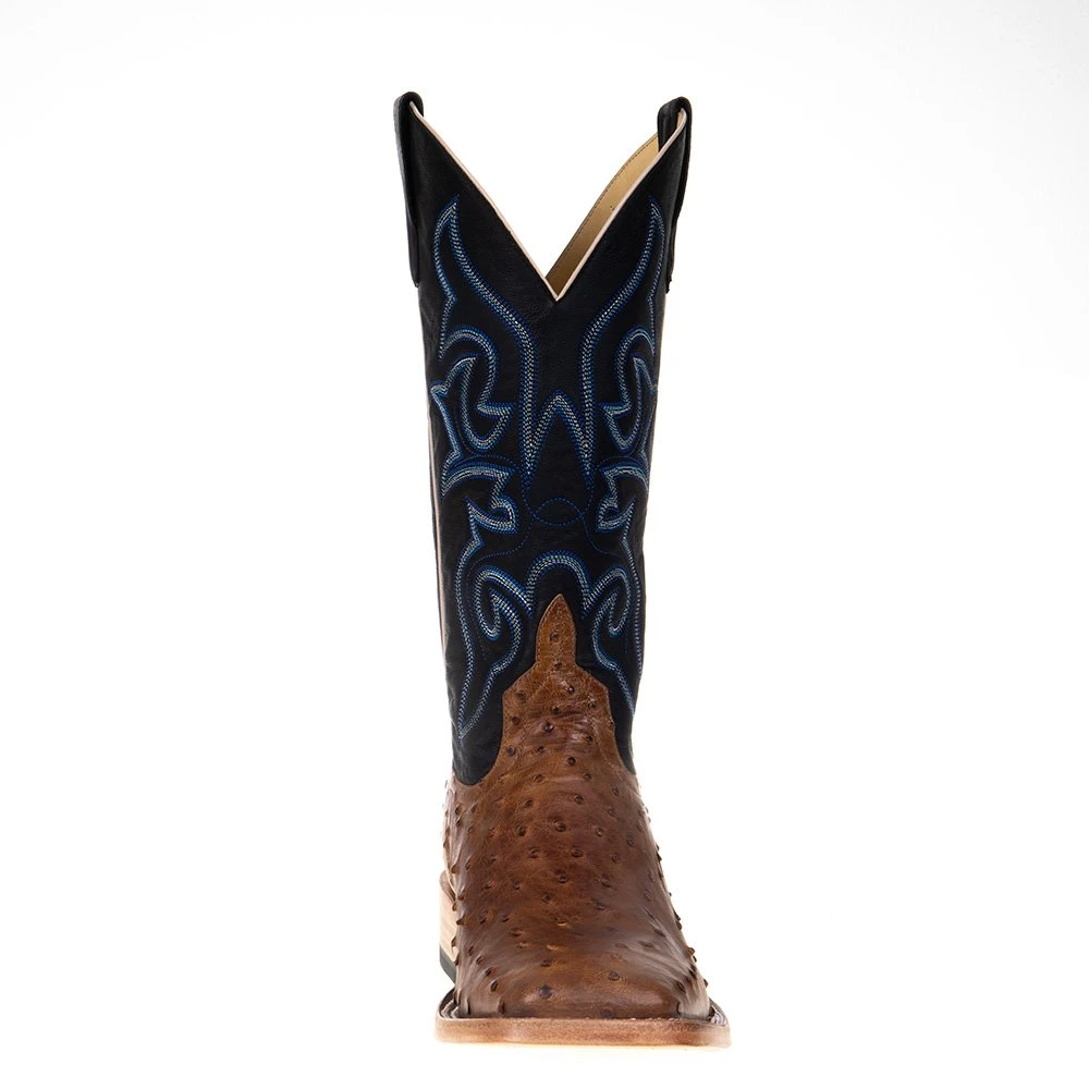 Horsepower Men's Oryx Full Quill Ostrich 13in. Black Top Square Toe Boots 2 Horsepower Men's Oryx Full Quill Ostrich 13in. Black Top Square Toe Boots - Image 2