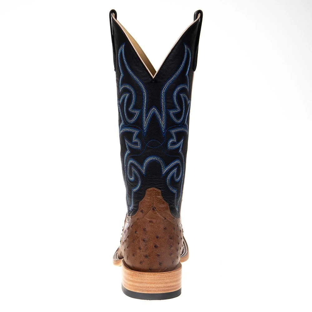 Horsepower Men's Oryx Full Quill Ostrich 13in. Black Top Square Toe Boots 4 Horsepower Men's Oryx Full Quill Ostrich 13in. Black Top Square Toe Boots - Image 4