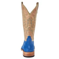 Horsepower Men's Top Hand Blue Suede 13in. Tan Top Cowboy Boot -Ariat Sales Store HP8044 3