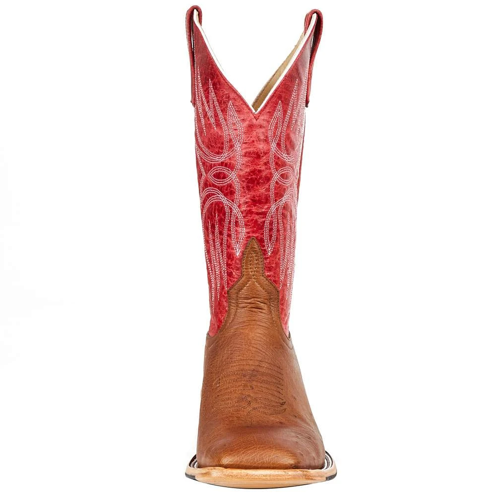 Horsepower Men's Horse Power Top Hand Kango Tobac Smooth Ostrich 13in. Red Top Boot 2 Horsepower Men's Horse Power Top Hand Kango Tobac Smooth Ostrich 13in. Red Top Boot - Image 2