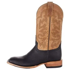 Horsepower Mens TH HP Black Smooth Ostrich 11' Tan Top Boot -Ariat Sales Store HP8048 2