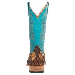 Horsepower Boots Men`s Top Hand Cigar Matte Bass Patchwork 13` Turquoise Top Boot 10 Horsepower Boots Men`s Top Hand Cigar Matte Bass Patchwork 13` Turquoise Top Boot -Ariat Sales Store HP8052 4