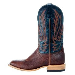 Horsepower Boots Men`s Top Hand Cowboy Comanche Shrunken Shoulder 13` Navy Explosion Top Boot -Ariat Sales Store HP8054 3