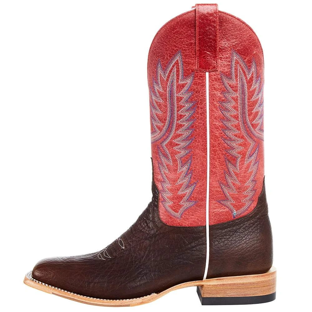 Horsepower Boots Men`s HP Top Hand Brown Shrunken Shoulder 13` Red Sinsation Top Boot 4 Horsepower Boots Men`s HP Top Hand Brown Shrunken Shoulder 13` Red Sinsation Top Boot - Image 4