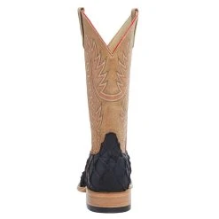 Horsepower Boots Men's Top Hand Black Matte Big Bass 13in. Tan Sinsation Top Boot 8 Horsepower Boots Men's Top Hand Black Matte Big Bass 13in. Tan Sinsation Top Boot -Ariat Sales Store HP8062 4