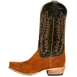 Horsepower Men's Top Hand Camel Suede Roughout 13in. Emerald Green Top Boot -Ariat Sales Store HP9500 3