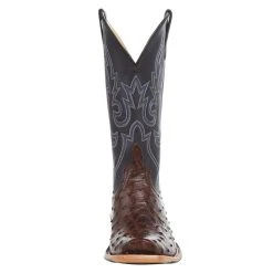 Horsepower Boots Men's Top Hand Kango Tobac Full Quill Ostrich 13' Black Pull Up Top TK Toe Boot -Ariat Sales Store HP9505 2