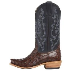 Horsepower Boots Men's Top Hand Kango Tobac Full Quill Ostrich 13' Black Pull Up Top TK Toe Boot -Ariat Sales Store HP9505 3