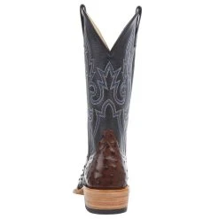 Horsepower Boots Men's Top Hand Kango Tobac Full Quill Ostrich 13' Black Pull Up Top TK Toe Boot -Ariat Sales Store HP9505 4