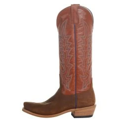 Horsepower Men`s Top Hand Snuff Waxy Commander 16in. Bucky Tangerine Top -Ariat Sales Store HP9509 3