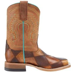 Horsepower Boots Kid's Crazy Train Patchwork Cowboy Boots -Ariat Sales Store HPK1053 5