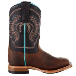Horsepower Kids Chocolate Distressed Bison Cowboy Boot -Ariat Sales Store HPK1854 5