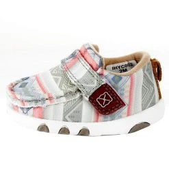 Twisted X Infant Hooey White And Tonal Stripes Driving Mocs -Ariat Sales Store IHYC002 3