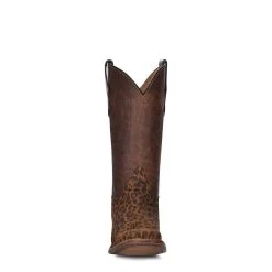 Circle G Kids Tan Leopard Foot Brown Shaft Cowgirl Boot -Ariat Sales Store J7108 3