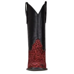 Circle G Kids Red Leopard Foot Black Shaft Cowboy Boot -Ariat Sales Store J7110 3
