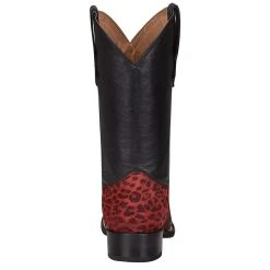 Circle G Kids Red Leopard Foot Black Shaft Cowboy Boot -Ariat Sales Store J7110 4