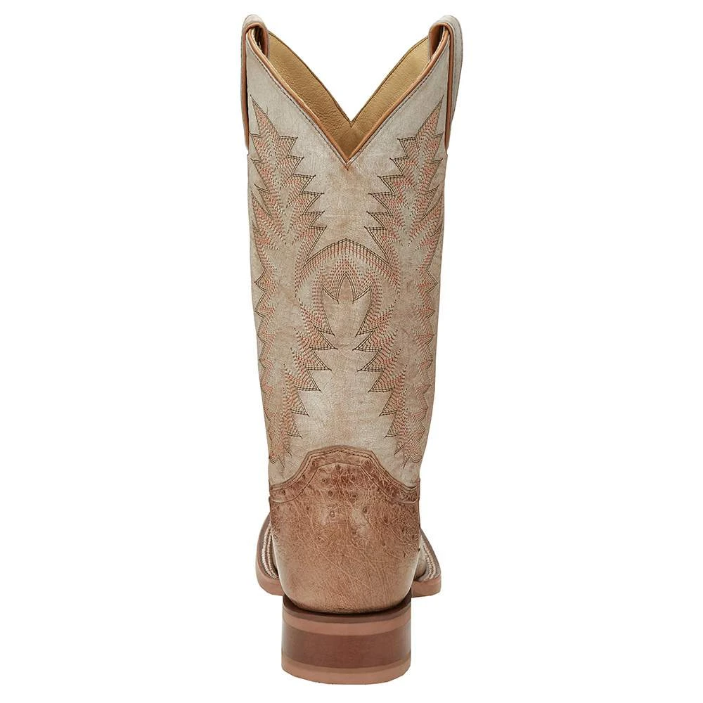 Justin Boots Men's Vintage Tan Smooth Ostrich Cowboy Boot 4 Justin Boots Men's Vintage Tan Smooth Ostrich Cowboy Boot - Image 4