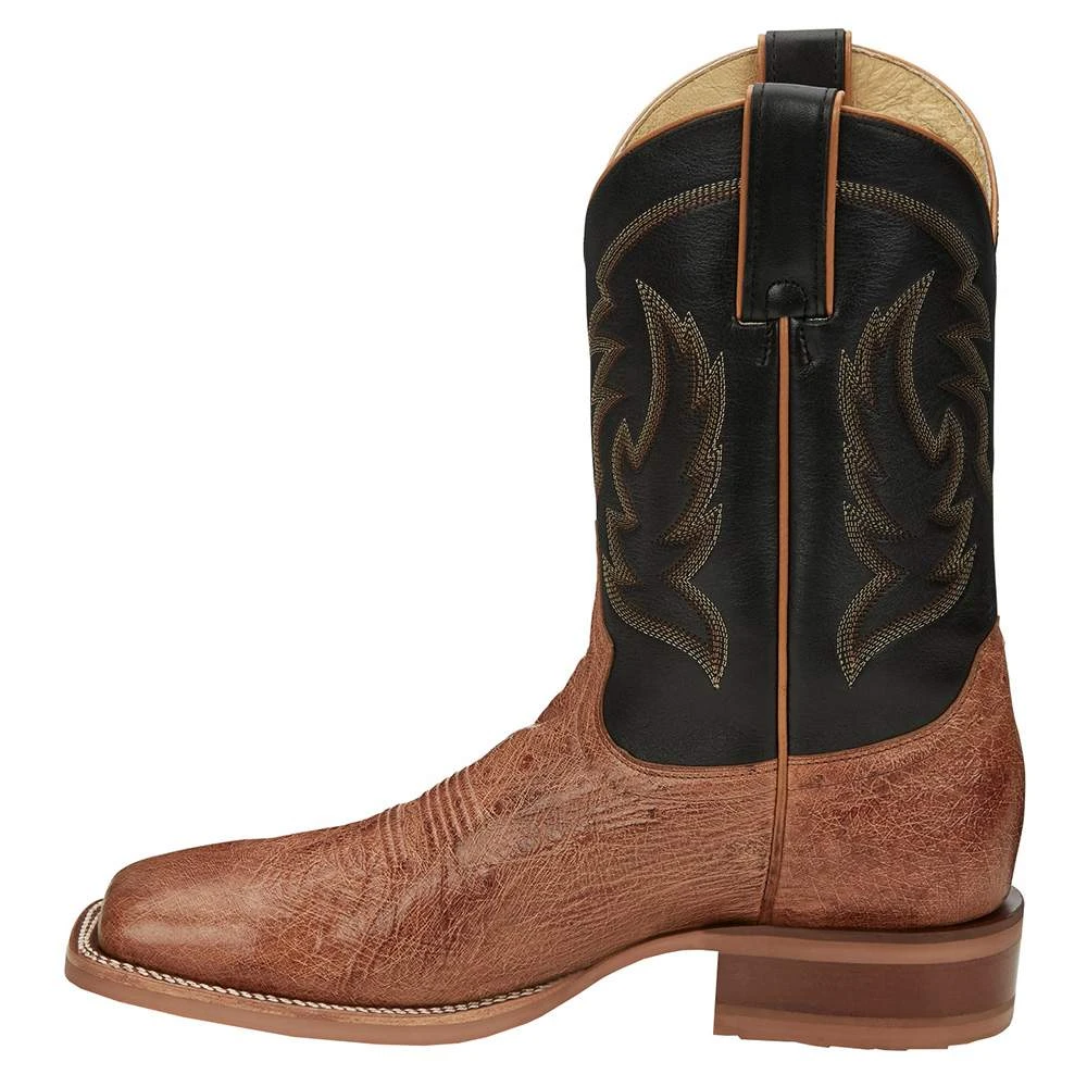Justin Boots Men's Vintage Cognac Smooth Ostrich Cowboy Boot 3 Justin Boots Men's Vintage Cognac Smooth Ostrich Cowboy Boot - Image 3
