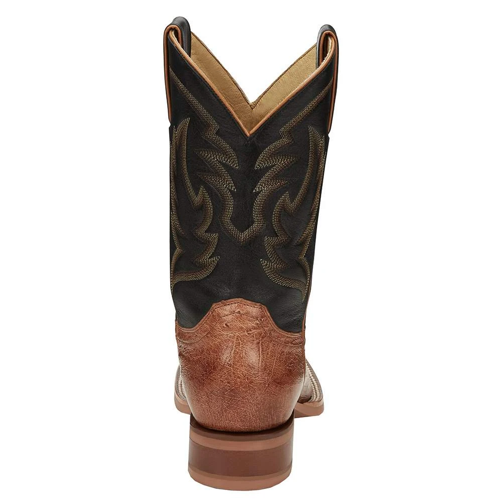 Justin Boots Men's Vintage Cognac Smooth Ostrich Cowboy Boot 4 Justin Boots Men's Vintage Cognac Smooth Ostrich Cowboy Boot - Image 4