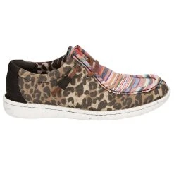 Justin Boots Women's Hazer Leopard And Aztec Print Lace Up Casual Shoe -Ariat Sales Store JL173 4
