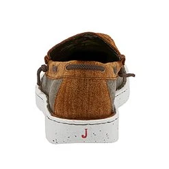 Justin Boot Company Men's Justin Wake Ash Camel Combo Stretch Canvas Boat Shoe 7 Justin Boot Company Men's Justin Wake Ash Camel Combo Stretch Canvas Boat Shoe -Ariat Sales Store JM320 2