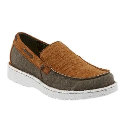 Justin Boot Company Men's Justin Wake Ash Camel Combo Stretch Canvas Boat Shoe 8 Justin Boot Company Men's Justin Wake Ash Camel Combo Stretch Canvas Boat Shoe -Ariat Sales Store JM320 3
