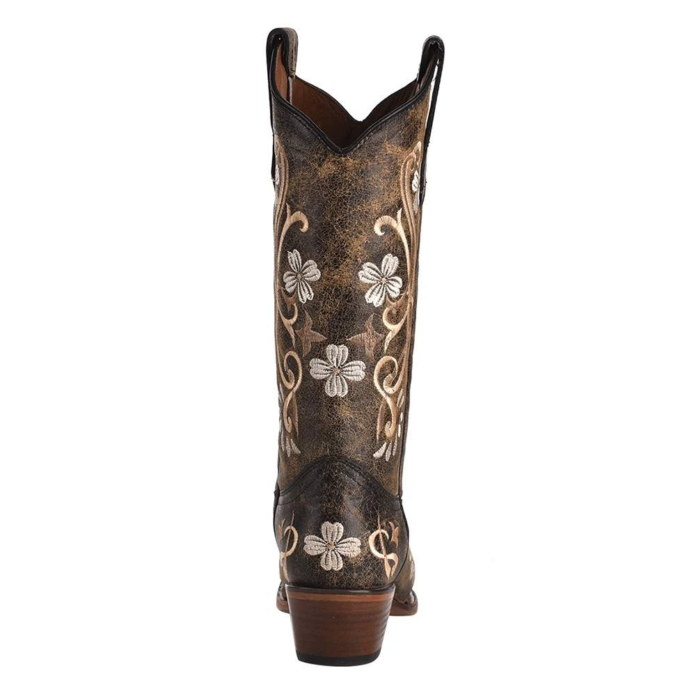 Circle G Womens Black Multi Color Floral 13 Snip Toe Boot 4 Circle G Womens Black Multi Color Floral 13 Snip Toe Boot - Image 4