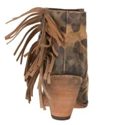 Liberty Black Chita Miel Tan Open Toe With Fringe Booties -Ariat Sales Store LB 712807CHEETAH 3