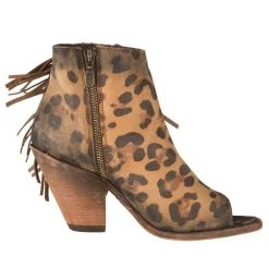 Liberty Black Chita Miel Tan Open Toe With Fringe Booties -Ariat Sales Store LB 712807CHEETAH 4